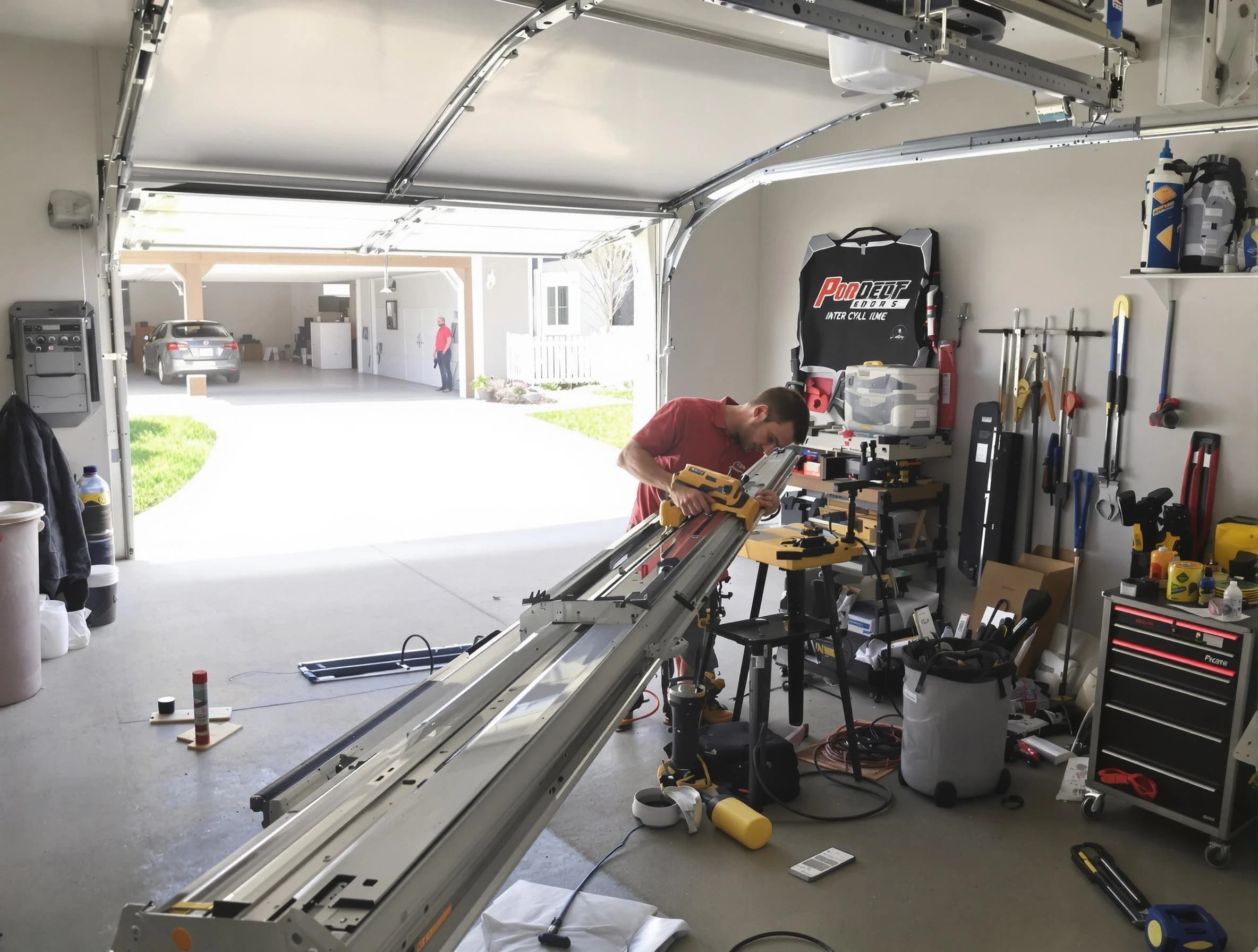 Bayonne Garage Door Repair expert performing track repair in Bayonne