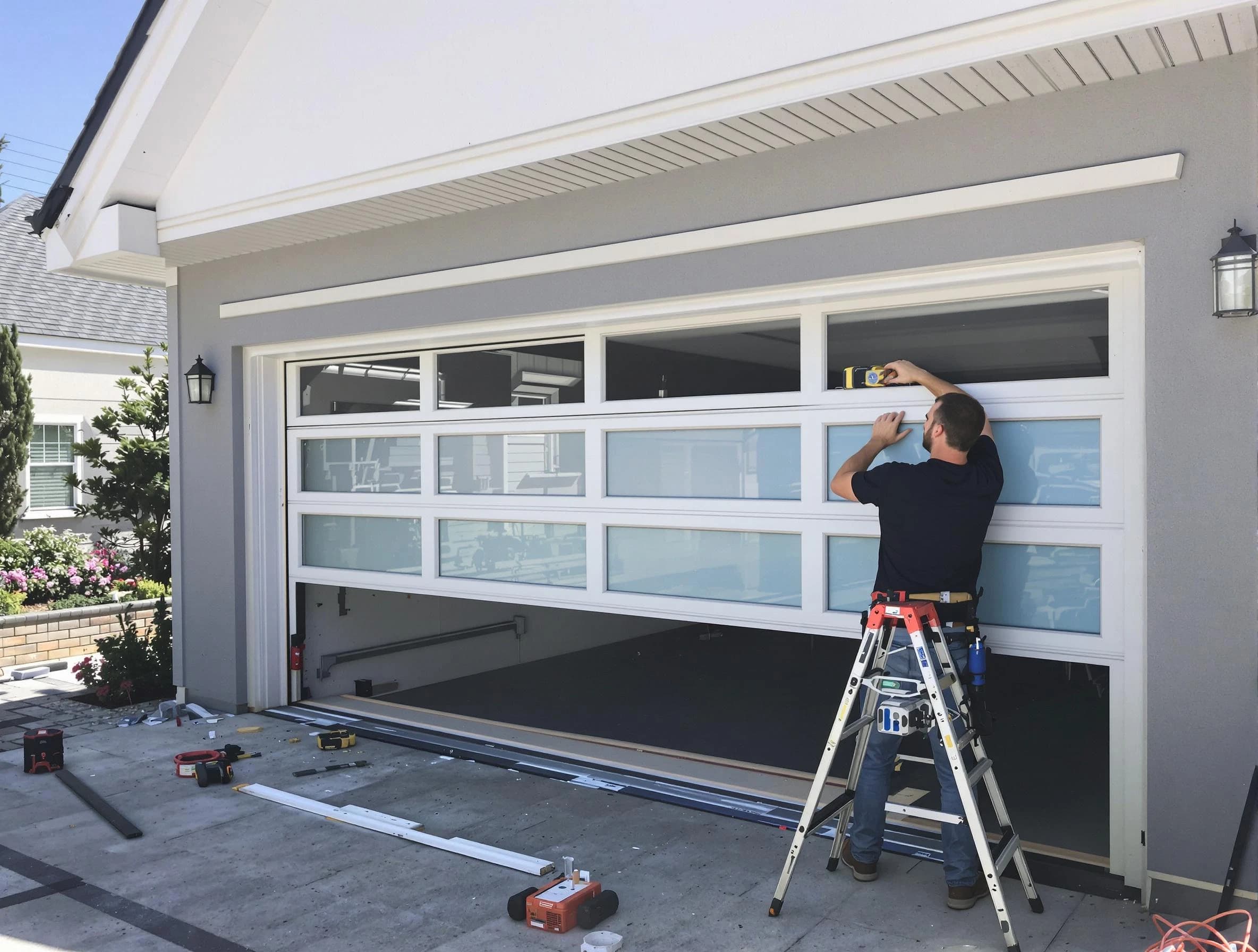 Bayonne Garage Door Repair team performing garage door replacement in Bayonne