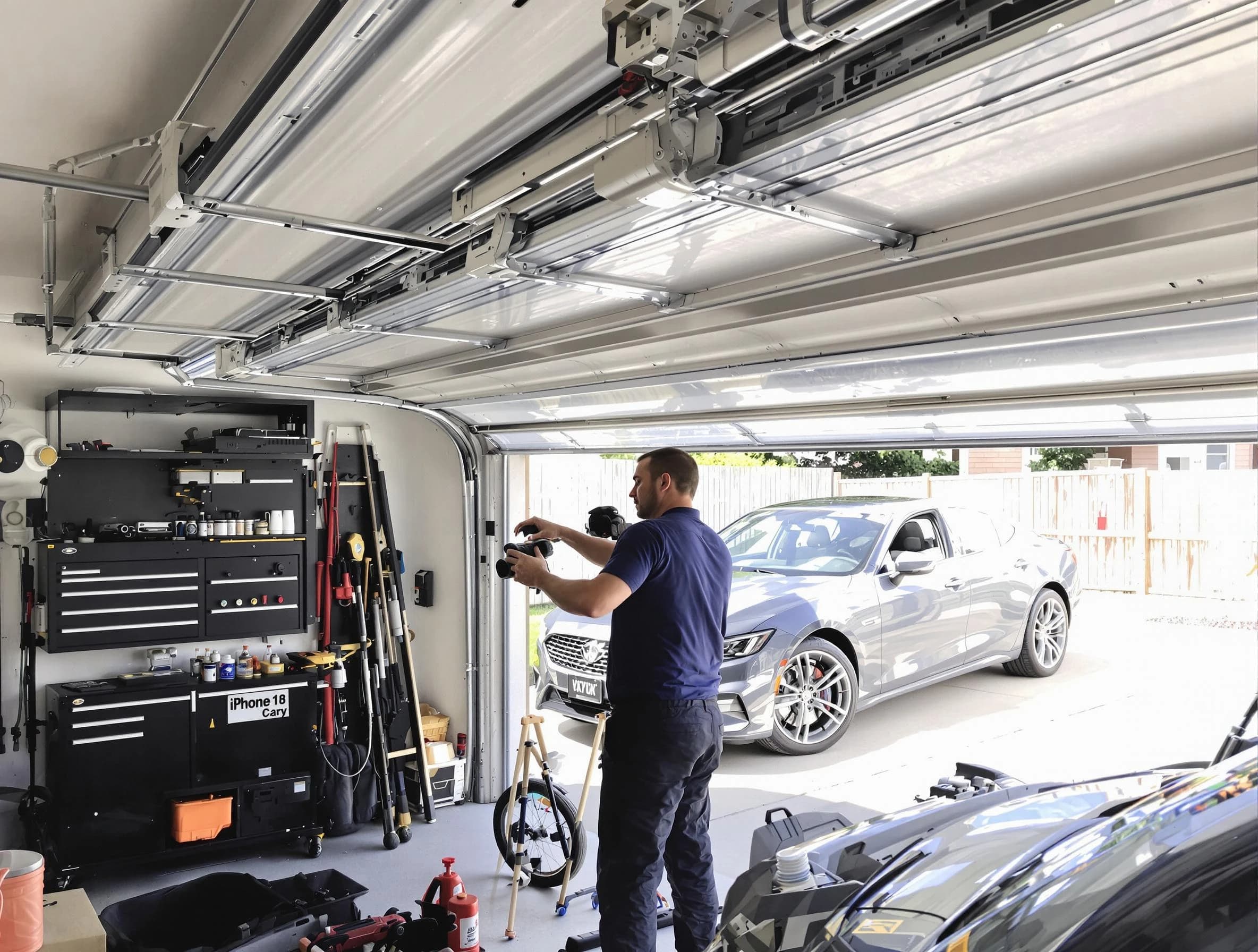 Bayonne Garage Door Repair technician fixing noisy garage door in Bayonne