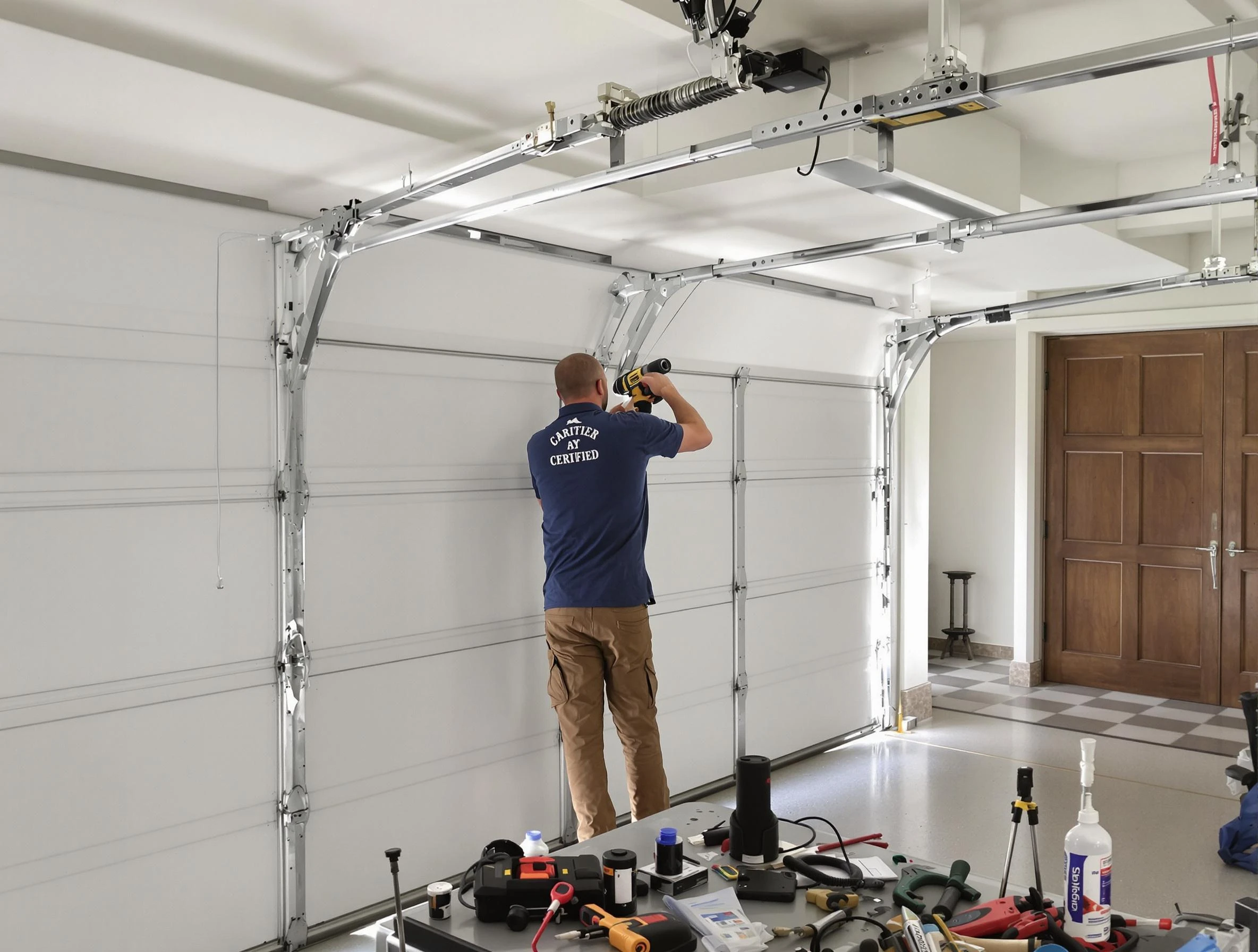 Bayonne Garage Door Repair certified technician performing precision garage door repair in Bayonne