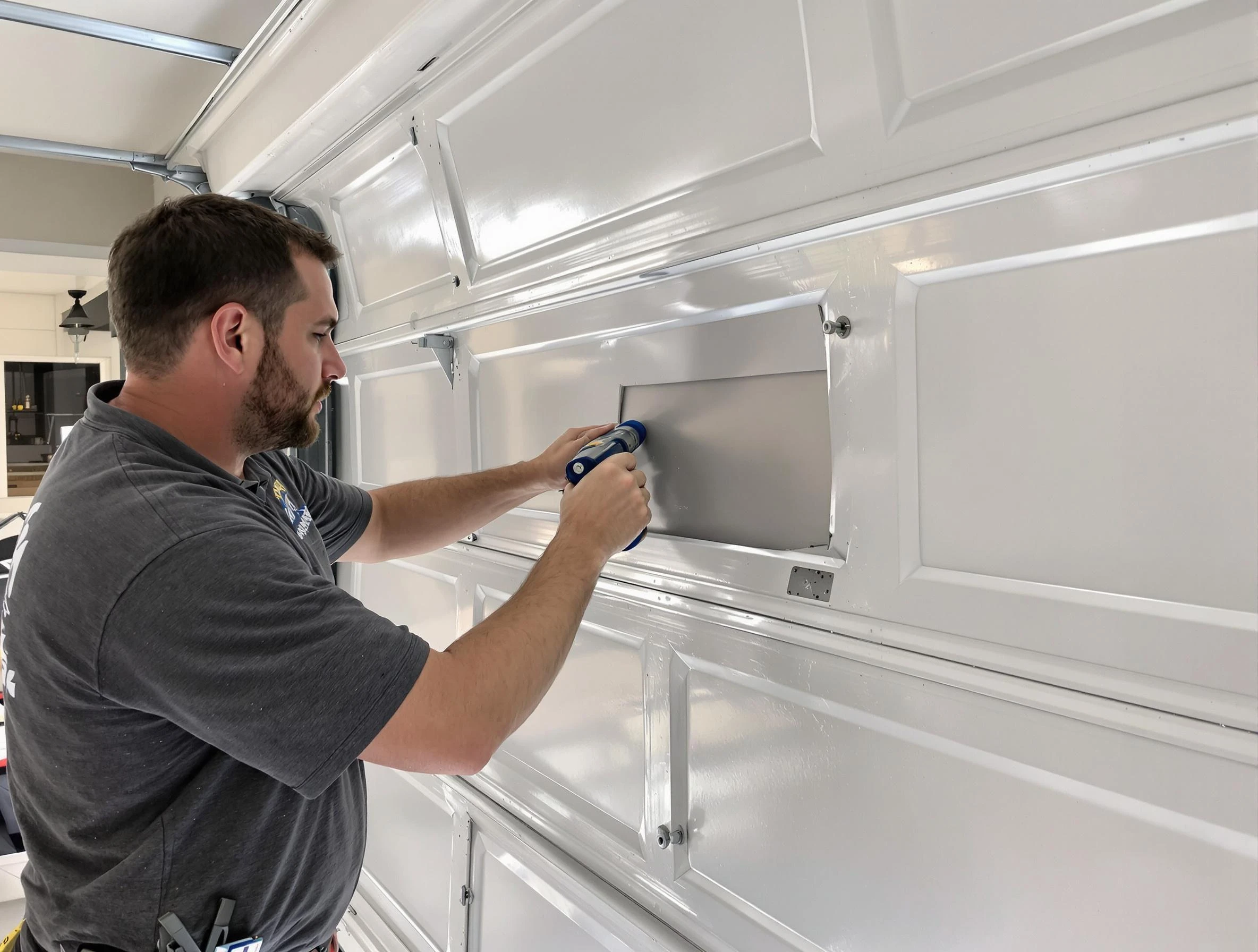 Garage door panel repair by Bayonne Garage Door Repair in Bayonne