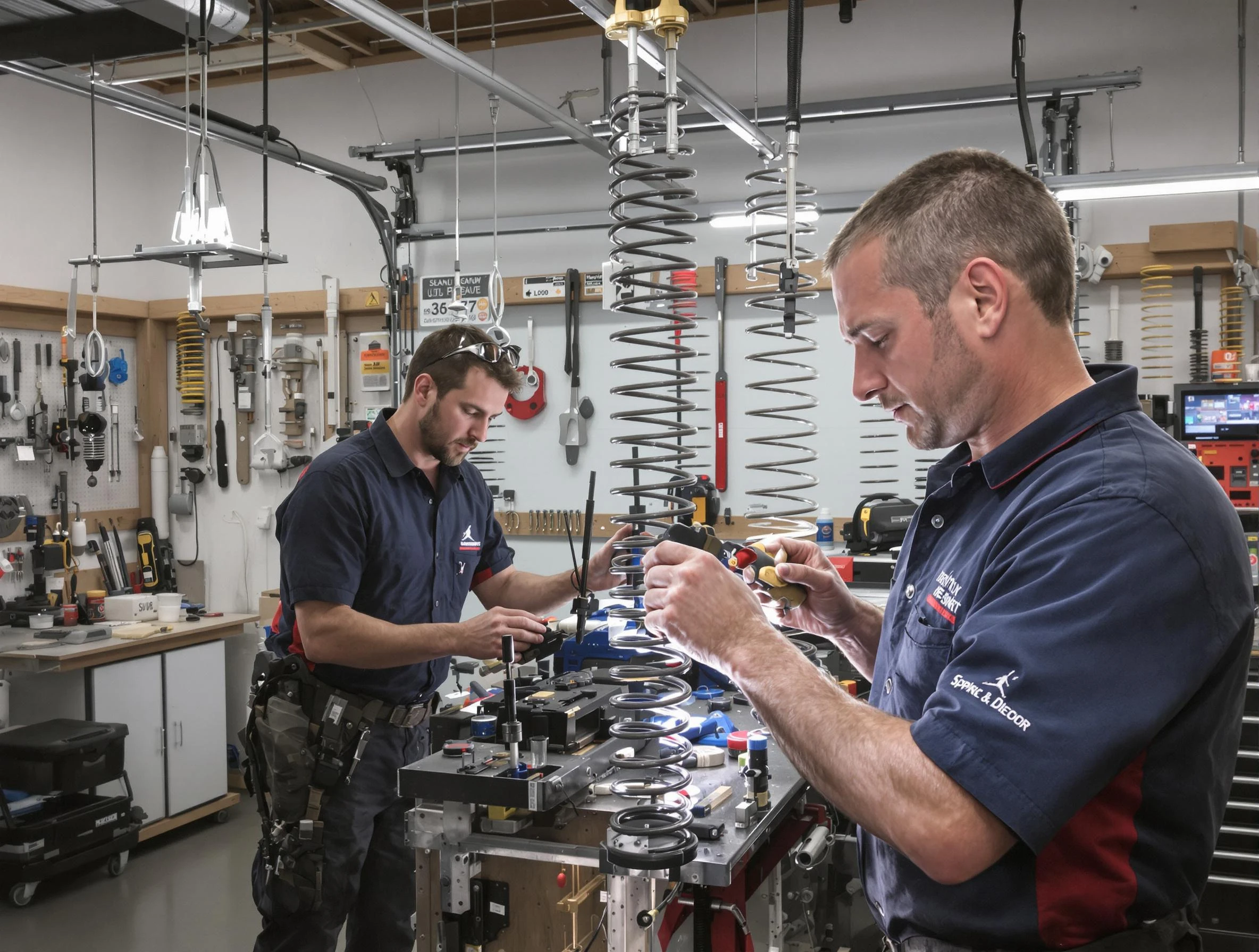 Garage door spring repair service by Bayonne Garage Door Repair in Bayonne
