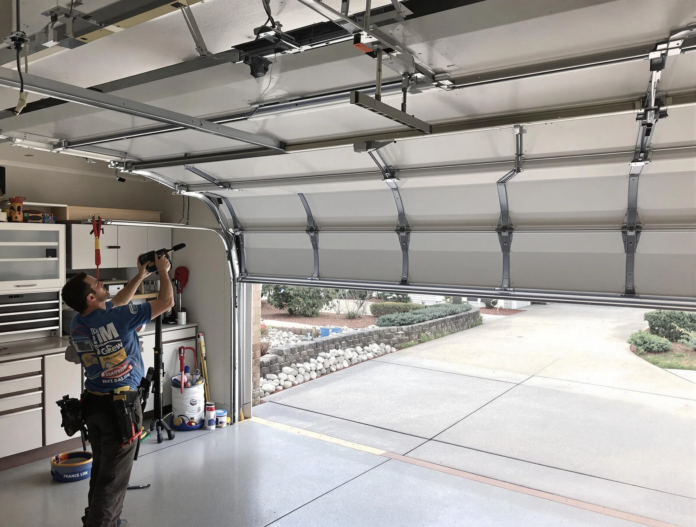 Garage door track repair service by Bayonne Garage Door Repair in Bayonne